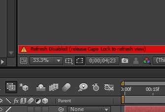 애프터이펙트 Refresh Disabled (release Caps Lock to refresh view) 해결방법 : 네이버 블로그
