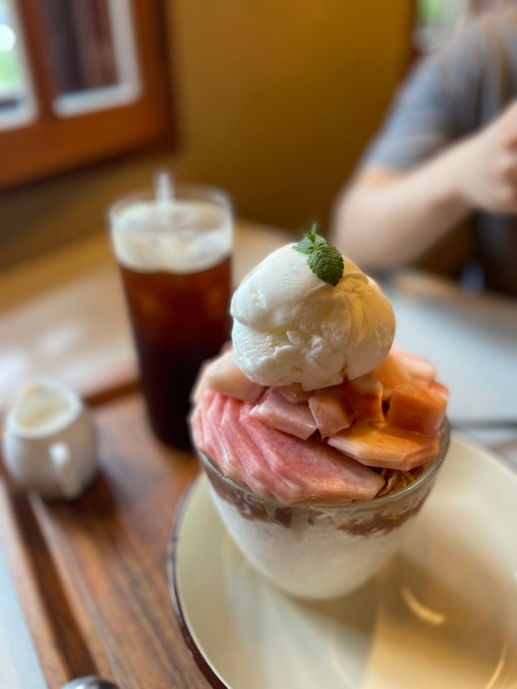 [공주 카페 추천] 빙수 맛집, 미세스  피베리(복숭아요거트빙수...