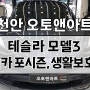 천안 테슬라 모델3 신차패키지 / 발수코팅, 틴트어카 포시즌 썬팅, 생활보호 PPF (천안아산 신차검수 전문 오토앤아트)