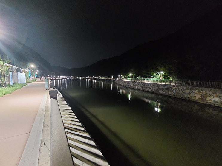 아름다운 부산 기장 정관 야경 병산빛물꿈테마길 병산저수지 산책