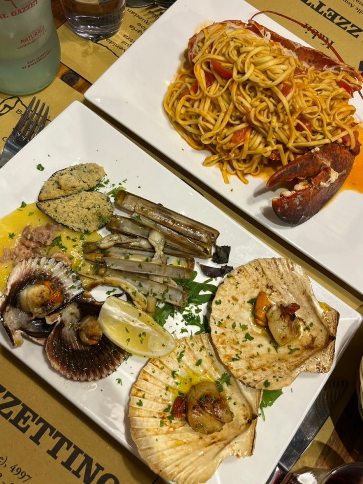 베네치아 맛집 [Trattoria al gazzettino] 모듬조개요리 랍스타파스타