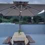 옥상(루프탑) 정원용 대형파라솔 태양열 LED파라솔 설치 후기
