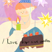 [illust] I love big size candles.