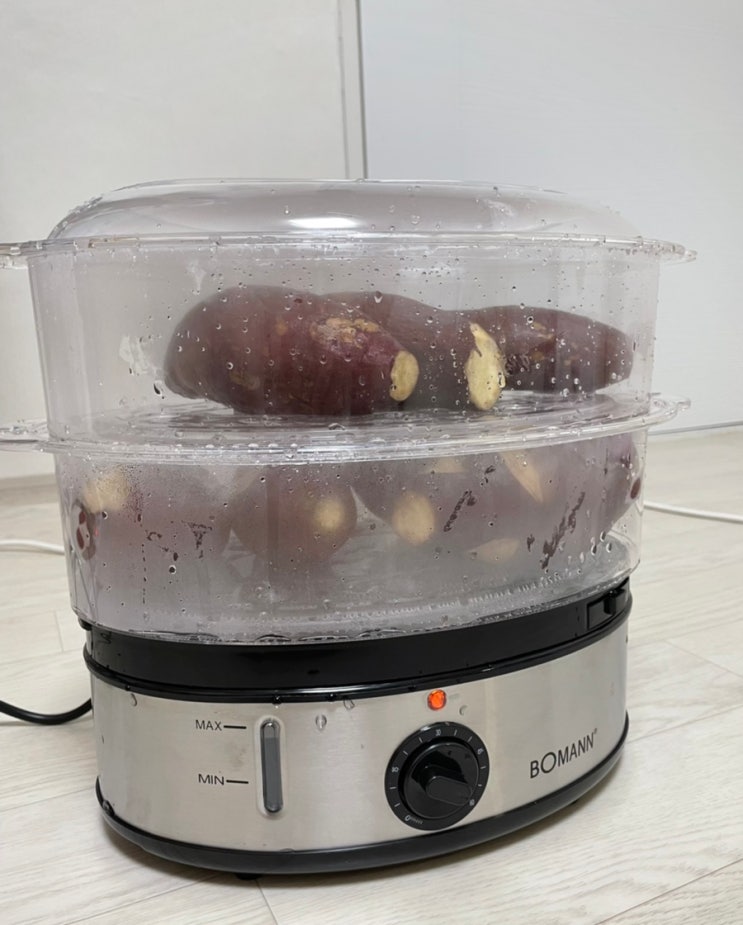 대용량 찜기로 한번에 고구마 찌기! 보만 3단 만능 스텐 전기찜기9L : 네이버 블로그