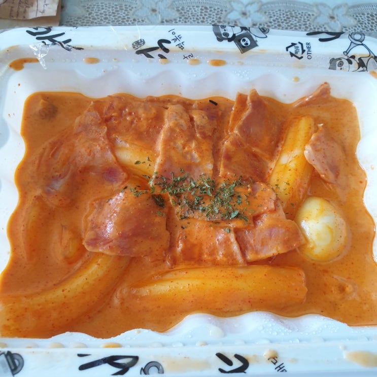 배떡 로제 분모자 떡볶이, 베이컨 추가, 모둠튀김, 명절후 피곤이 풀리는 느낌이에요^^ : 네이버 블로그