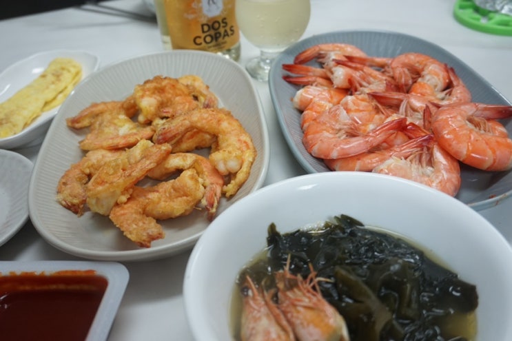남당항 대하축제 맛집 만중회수산 새우요리 새우찜 새우미역국 새우전 만들기 : 네이버 블로그