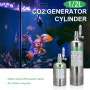 1l2l 스테인레스 스틸 이산화탄소 반응기 어항 수족관 diy co2 실린더 발전기 시스템 키트 솔레노이드 밸브 버블 포함