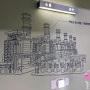 현대건설 기업 본사 건강계단 벽화그림 시공
