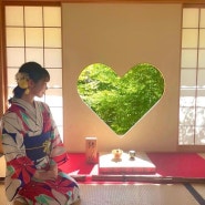 일본교토여행 쇼쥬인 하트모양의 창문에서 인생컷