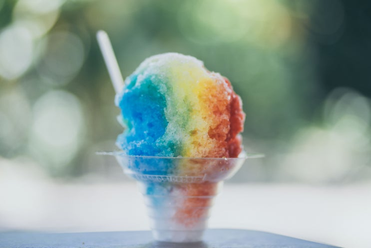 하와이 대표 간식, 하와이식 빙수인 '쉐이브 아이스(Shave ice)'
