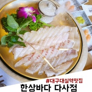 대구 대실역 맛집 고급스런 회 코스요리 한상바다 다사점