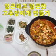 돼지고기 사태를 넣어 더 맛있는 [쉽고 빠르게 고추장 찌개 만들기] 제철 호박과 양파의 달달함이 국물에 제대로 녹아드는맛!! 쉽게만드는 레시피 소개합니다