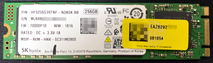 [SSD] SK hynix SC313 SATA 256GB 「HFS256G39TNF」 : 네이버 블로그