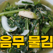 솎음무 물김치(Sliced radish water kimchi). 0천원의 가치는 입안을 행복하게 합니다. 오늘도 그렇게!변비에도 좋은 찬거리예요