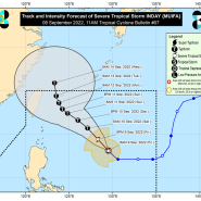 제 12호 태풍 무이파(MUIFA) 예상 이동 경로 [현지명 Inday] 필리핀 태풍