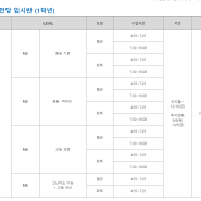 삼보어학원 2022 초중등 가을학기시간표