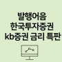 발행어음 한국투자증권 kb증권 금리 특판 정리