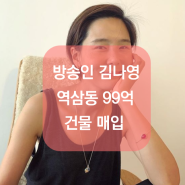 [연예인빌딩] 김나영, 역삼동 99억 빌딩 매입(아하빌딩)