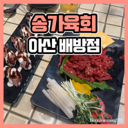 [아산 육회 맛집] 송가육회 배방점 한우 육회 육전 대박이네!(영업시간, 메뉴추천)