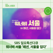 SBS 일요특선다큐 - 워너비 서울 '패션, 서울을 입다’