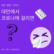 타이완몬스터의 대만 꿀팁 가이드 대만에서 코로나 확진시