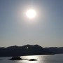 진안 용담호에서 2022년 1월1일 새해의 첫날 햇님 모습.
