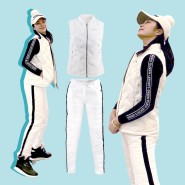 한겨울 라운딩을 위한 여성 남성 골프 퀼팅 패딩 바지 가벼운 솜 팬츠