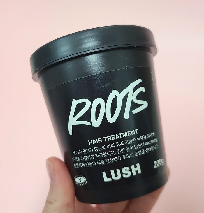 러쉬 LUSH ROOTS : 루츠 헤어 트리트먼트 두피팩, 두피가려움증 두피뾰루지 완화에 좋음 : 네이버 블로그