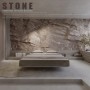 실내로 들어온 돌과 바위-강력한 인테리어 디자인
