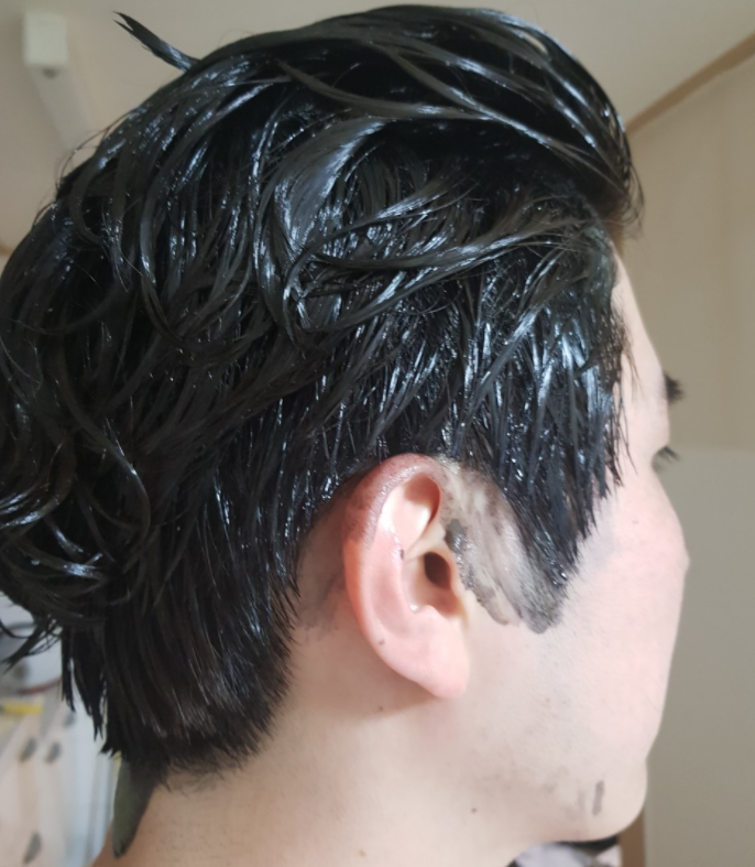 블랙 검정 염색약 다이소 3000원 컬러슈어 남자 버블 셀프 염색약 : 네이버 블로그