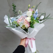 오로라 수국 꽃다발 (오로라 장미 전문 꽃집 에버블룸)