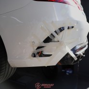 AMG S63 쿠페에 브라부스 카본 리어 스포일러와 카본 리어 페시아 어태치먼트 (Brabus carbon rear spoiler, fascia attachments)