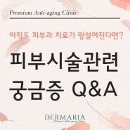 더마리아의원 피부 시술 및 피부 관리에 대한 궁금증 Best Q&A (2편)