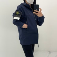 [STONE ISLAND] 여자가 직접 입어 본 남성용 21FW 스톤아일랜드 와펜 패치 소프트쉘 바람막이 실제 착용 후기 !
