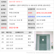 쌍문동 아파트 경매, 2020 타경 108738/3억2천만 도봉구 아파트 성원아파트 경매