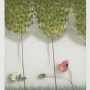 황규백 화백의 판화 작품 : 메조틴트 기법으로 제작한 예쁜 그림을 소개할게요. "Tree & Poppy"