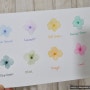 수성펜 수채화의 기본 색상표!꽃으로 만들기