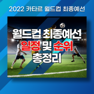 2022 카타르 월드컵 한국 일정 및 순위 총정리