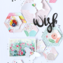 육각형 꽃 스크랩북 - Wish