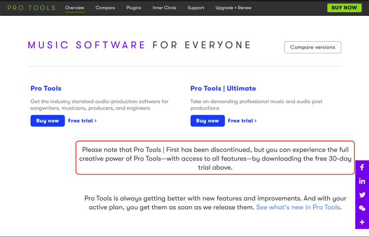 무료 Pro Tools First (프로툴즈 퍼스트) 단종 소식 : 네이버 블로그