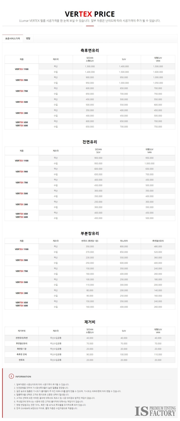 루마 버텍스 시공 가격표 : 네이버 블로그