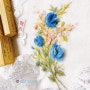 프러시안 블루 꽃다발 - 코지코코프랑스자수