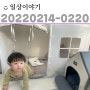 일상:)220214-0220#건448-454d;돌아기유아식/코파는아기/또리방석탐내기/아기마스크쓰는법/아기텐트/베란다놀이방/문화센터신청/건이도트니트니/울진대게/주말은먹방마무리-애정