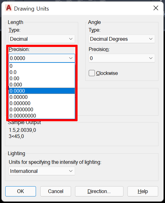 오토캐드(AutoCAD) / UNITS - 단위, 소수점, 각도 변경 및 설정 : 네이버 블로그