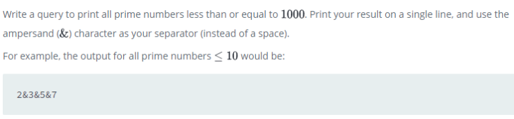 SQL 문제 55 - Print Prime Numbers(HackerRank) : 네이버 블로그