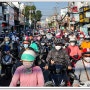 베트남 오토바이 교통체증 모습