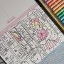 차리보 엽서 컬러링북 스트링 치즈 소녀 리보의 핑크빛 일상 :: 핑크빛 사물함 컬러링 진행 중