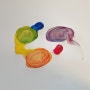 색혼합 활동(아이스크림 막대, 물감) | 3살 미술 놀이