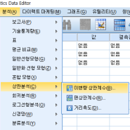 spss로 상관분석 따라하기 (Pearson 상관분석)