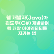 웹 개발자(Java)가 윈도우(C#) 개발하며 아이덴티티를 지키는 법